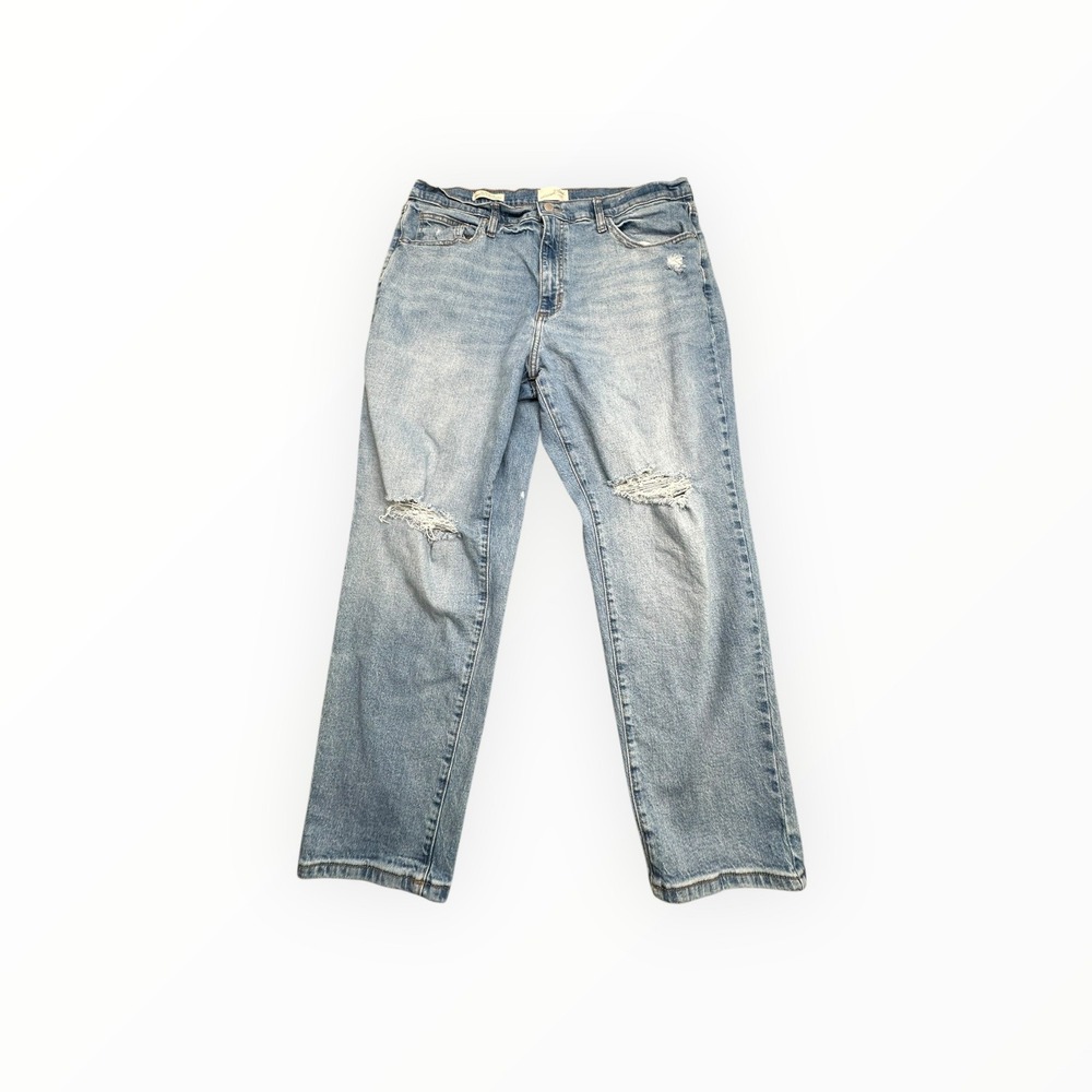 Universal Thread Jeans Women 16R Blue High Rise 90s Slim Distressed Ripped Denim